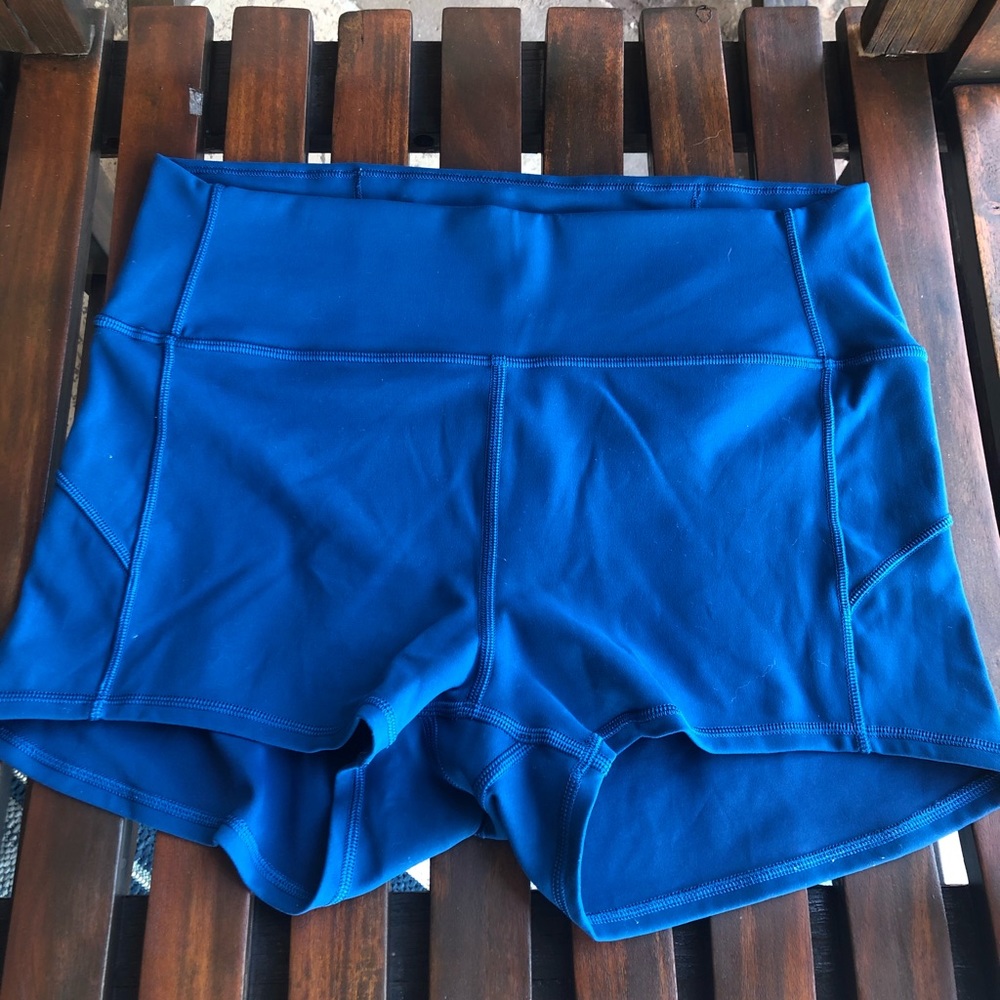 Lululemon In Movement Shorts Size 10 EUC Blue